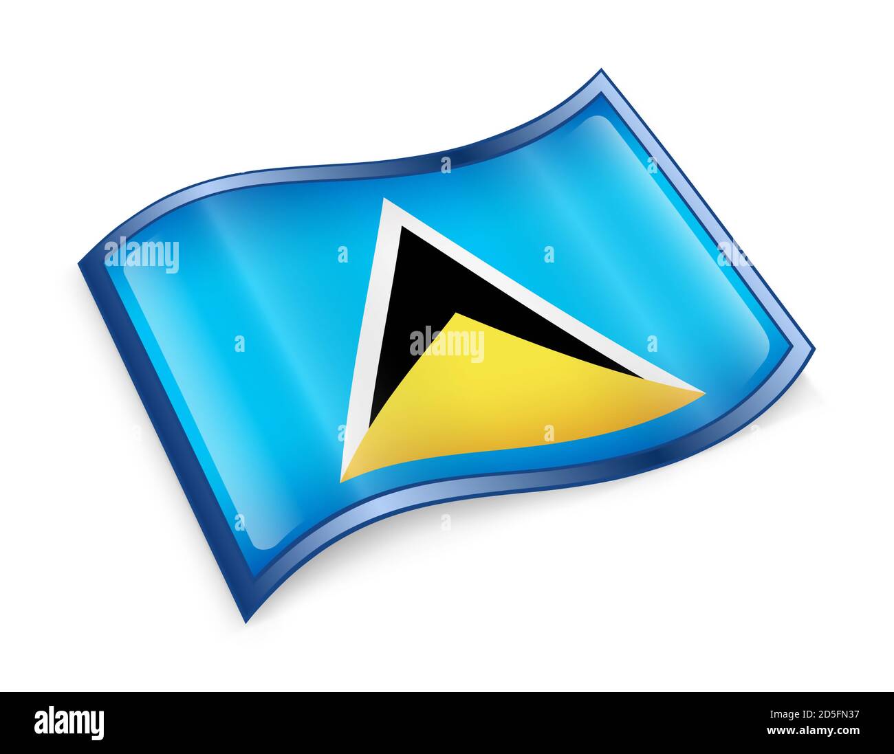 Saint Lucia-Flaggen-Symbol. Stockfoto