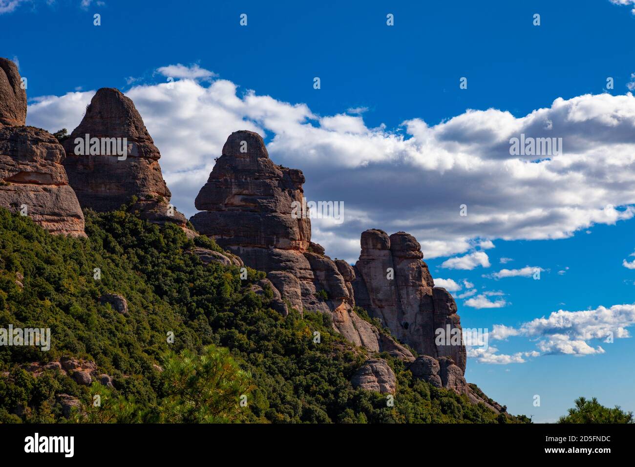 Serrat De La Portella, Montserrat, Berg, Katalonien Stockfoto