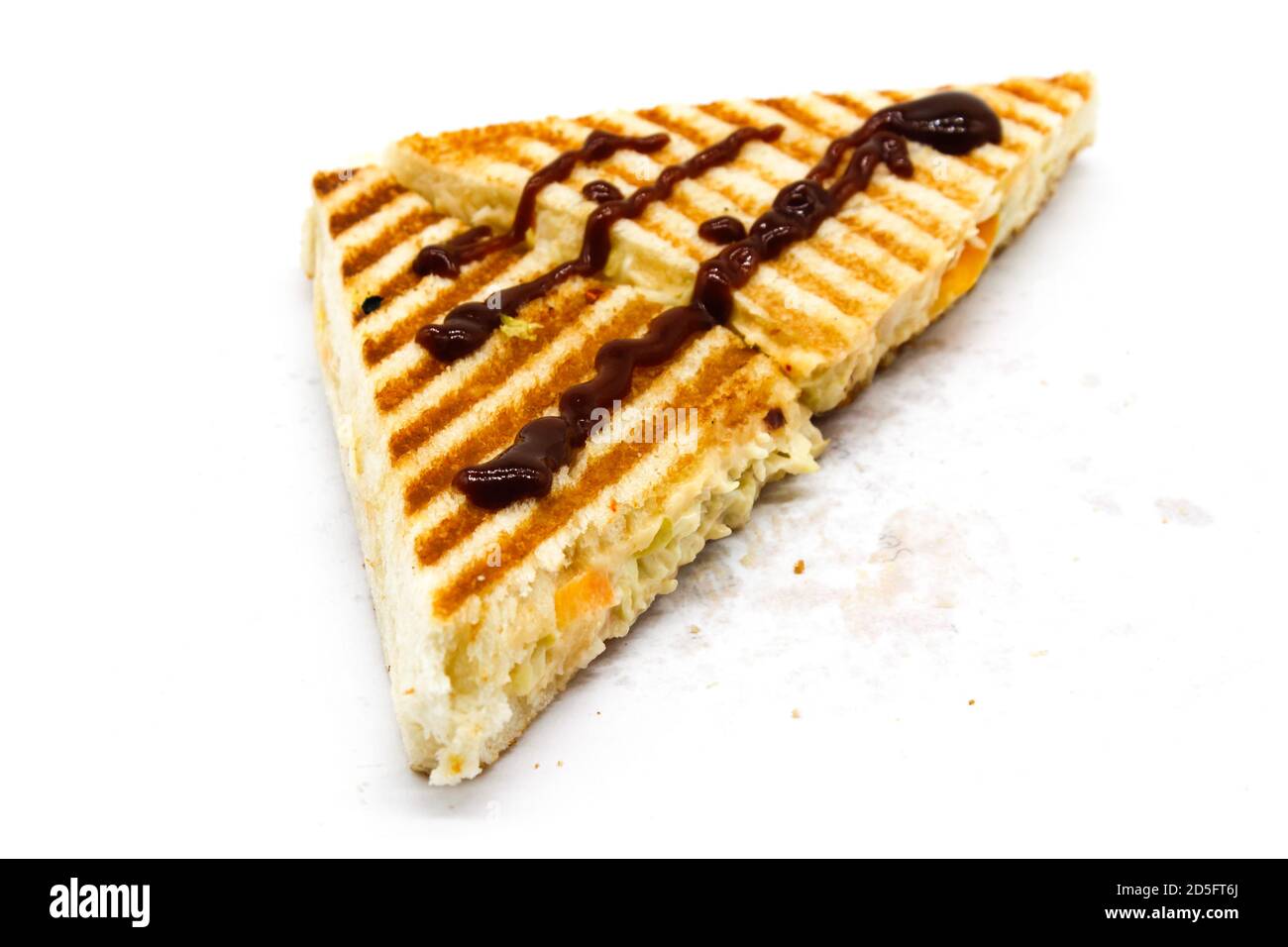 Ein Bild von Sandwich auf weißem Hintergrund Stockfoto