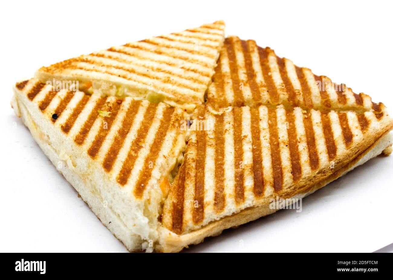 Ein Bild von Sandwich auf weißem Hintergrund Stockfoto