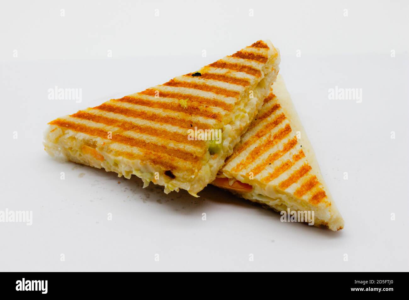 Ein Bild von Sandwich auf weißem Hintergrund Stockfoto