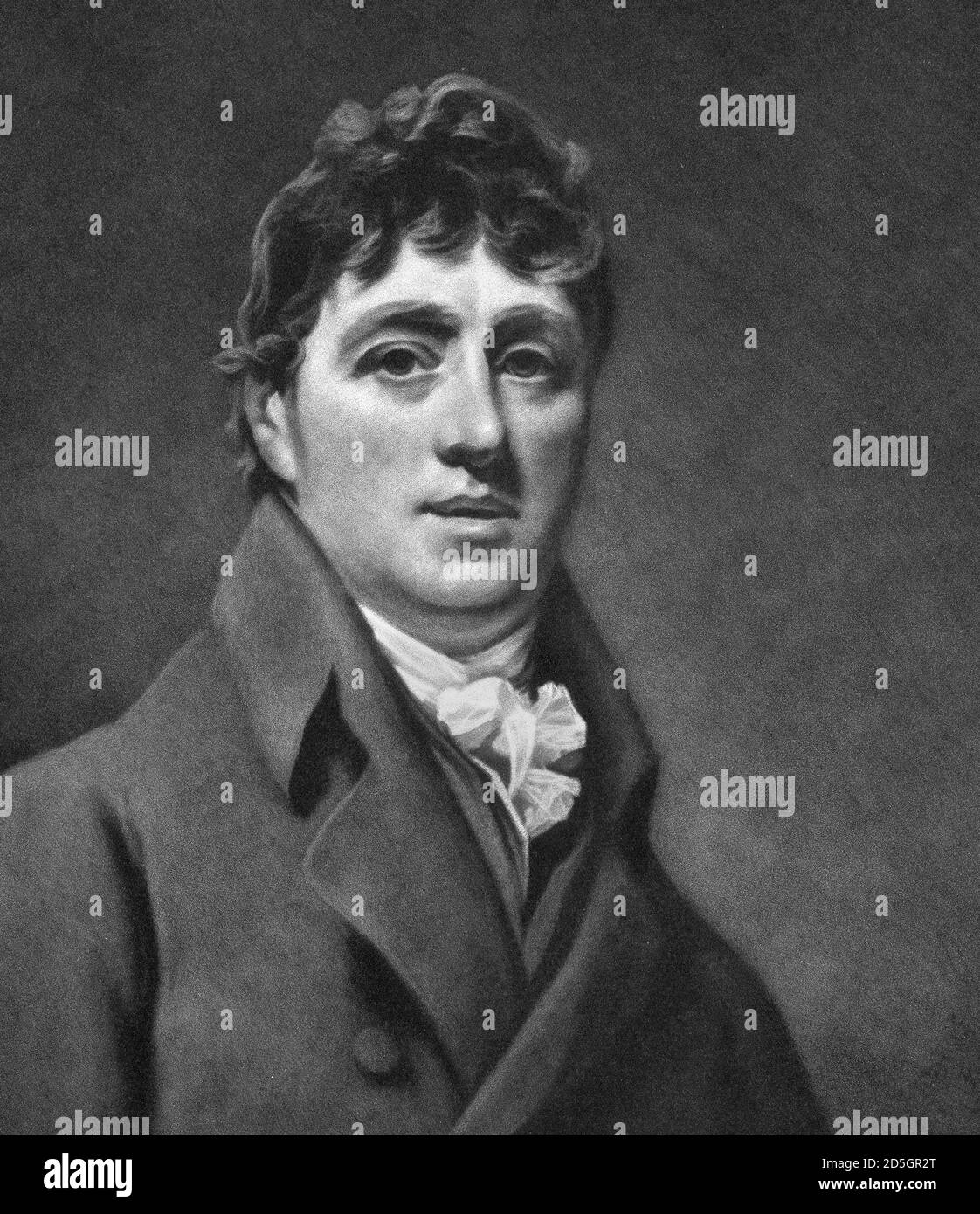 Thomas Telford. Porträt des schottischen Bauingenieurs und Architekten Thomas Telford (1757-1834), Stich nach Gemälde von Sir Henry Raeburn, um 1803 Stockfoto