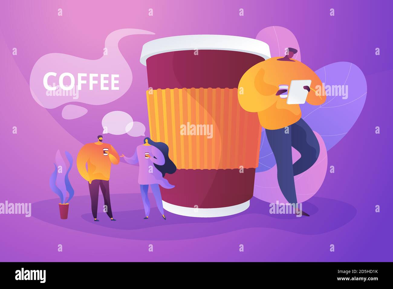 Vektor-Illustration für Kaffeepause-Konzept Stock Vektor