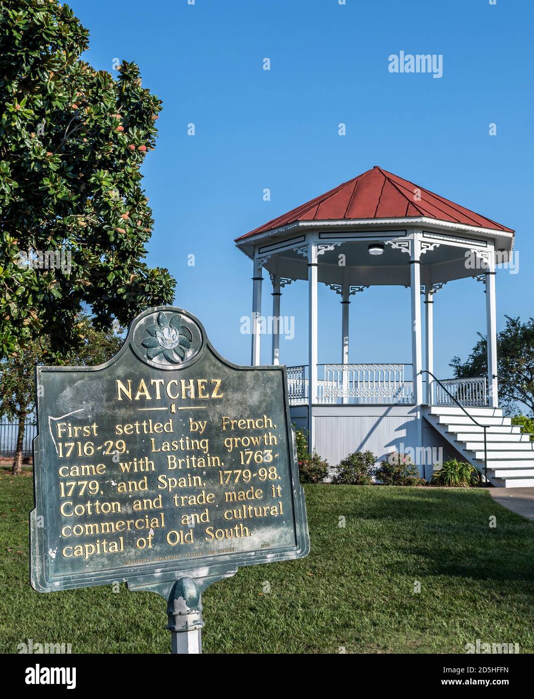Natchez am Bluff Park, Riverwalk, Natchez, Mississippi, USA Stockfoto