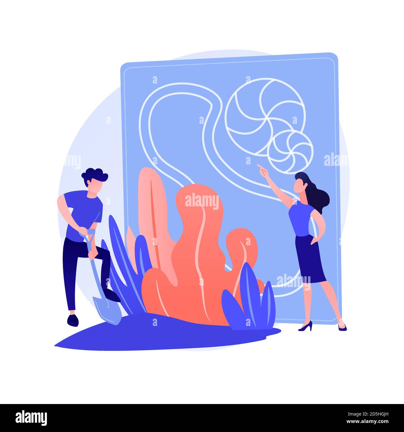 Landscape Design abstrakte Konzept Vektor Illustration. Stock Vektor