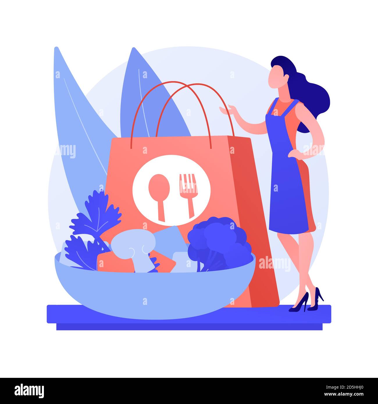 Meal prep Service abstrakte Konzept Vektor-Illustration. Stock Vektor