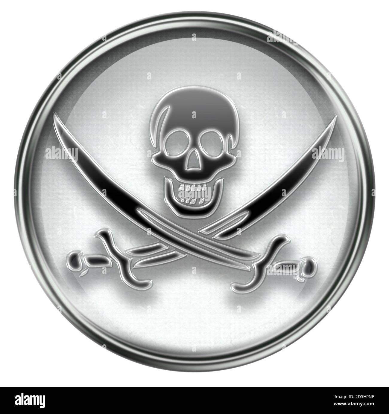 Pirate Icon grau Stockfoto