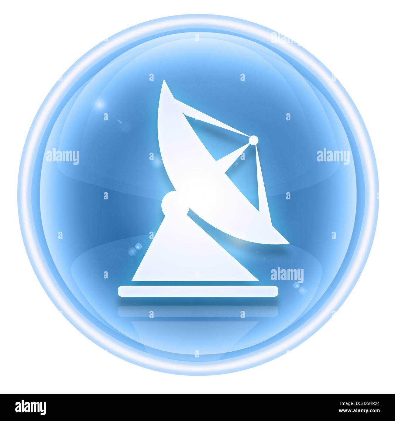 Antennensymbol ICE, isoliert auf weißem Hintergrund Stockfoto