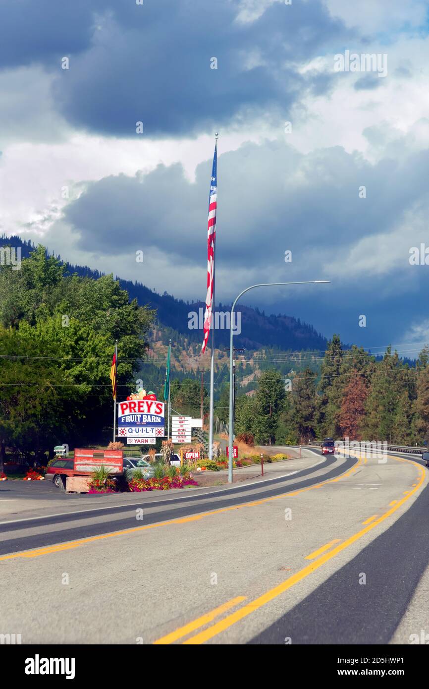 Highway, Bundesstaat Washington Stockfoto