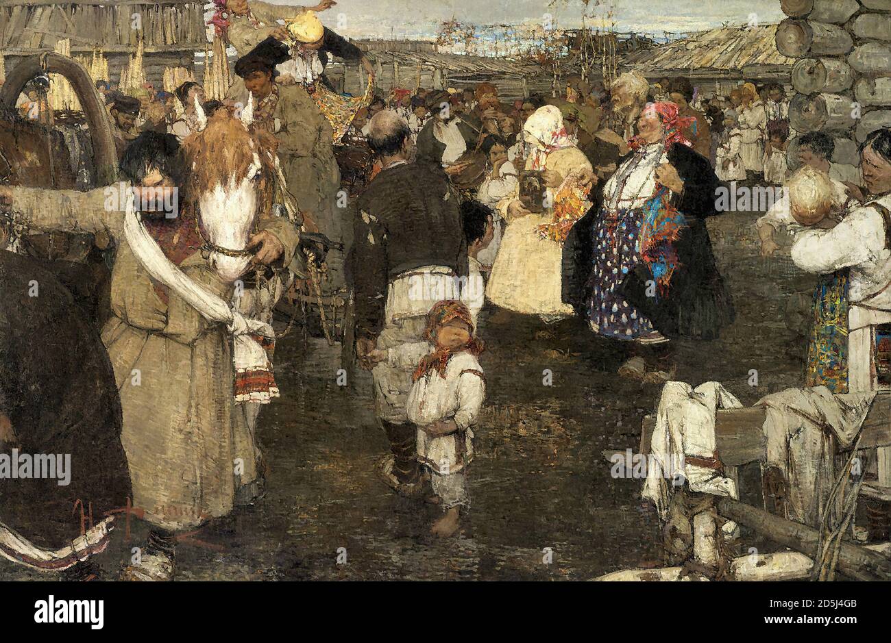 Feschin Nikolai - die Braut wegtragen - Russische Schule - 19. Jahrhundert Stockfoto