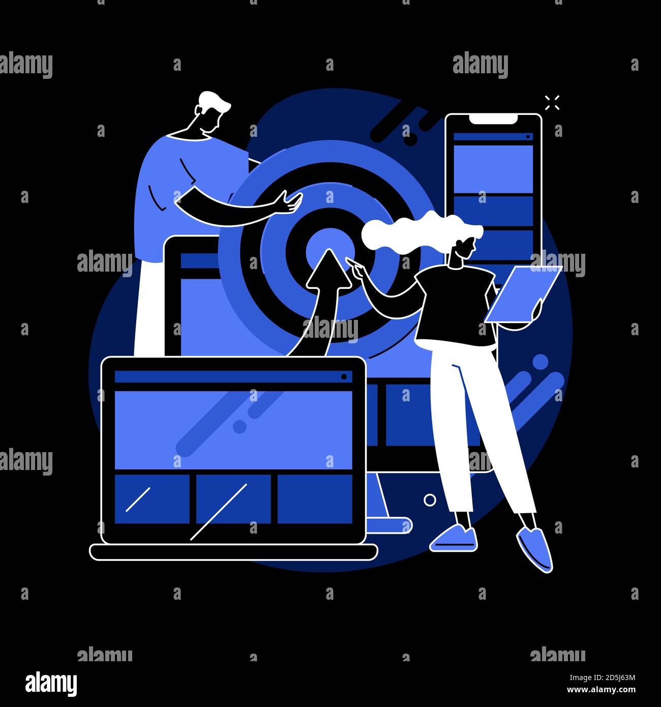 Multi-Device Targeting abstrakte Konzept Vektor-Illustration. Stock Vektor