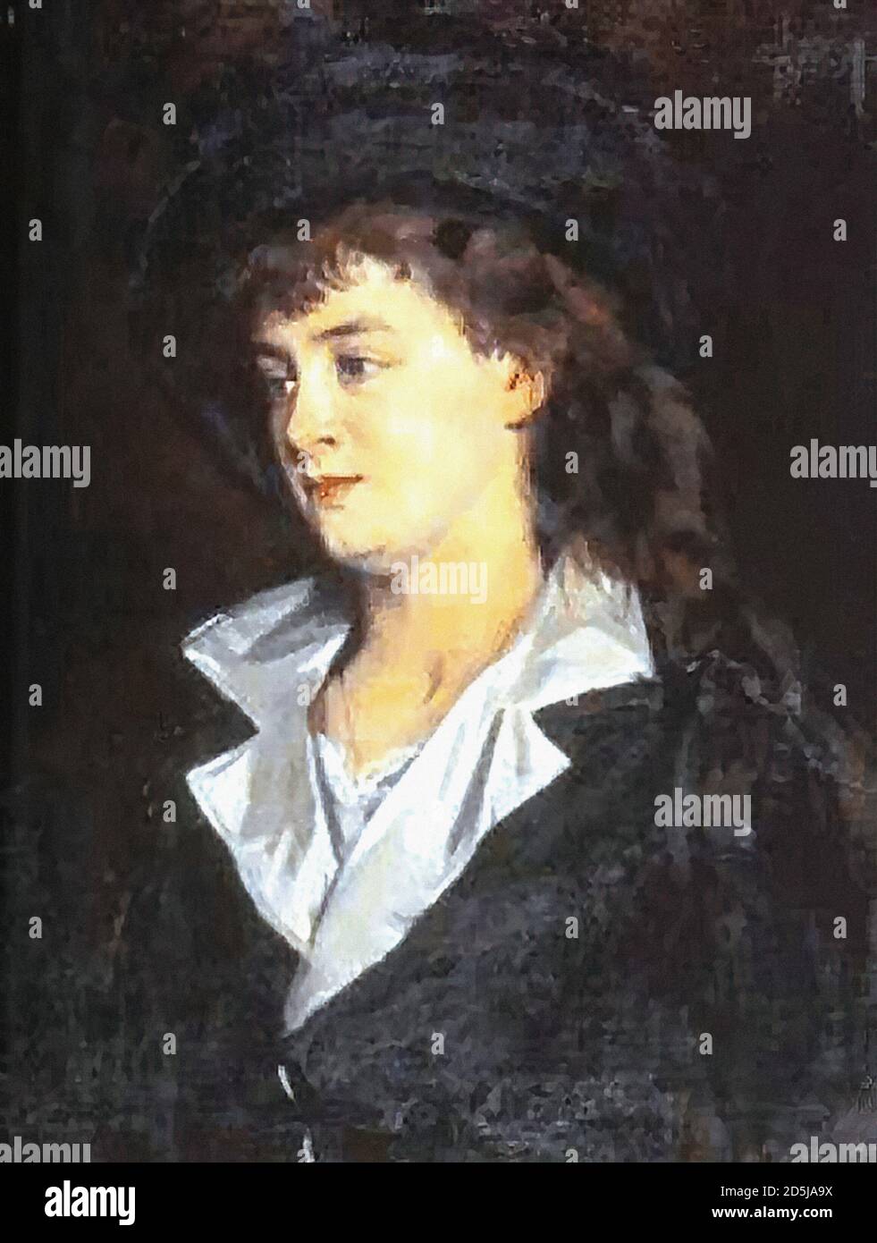 Bashkirtseff Marie - Porträt einer Dame - Russische Schule - 19. Jahrhundert Stockfoto