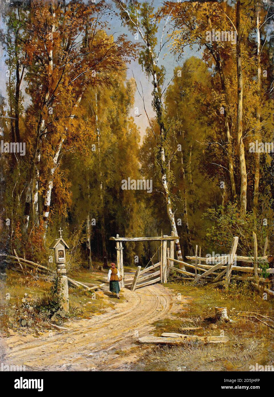 Shishkin Ivan - am Waldrand - Russische Schule - 19 Jahrhundert Stockfoto
