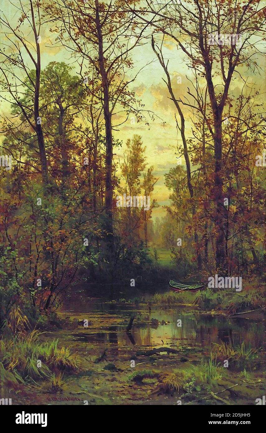 Shishkin Ivan - Herbstlandschaft 2 - Russische Schule - 19. Jahrhundert Stockfoto