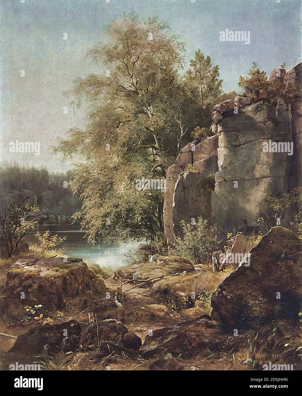 Shishkin Ivan - Blick Auf Die Walaam Insel 1 - Russische Schule - 19. Jahrhundert Stockfoto