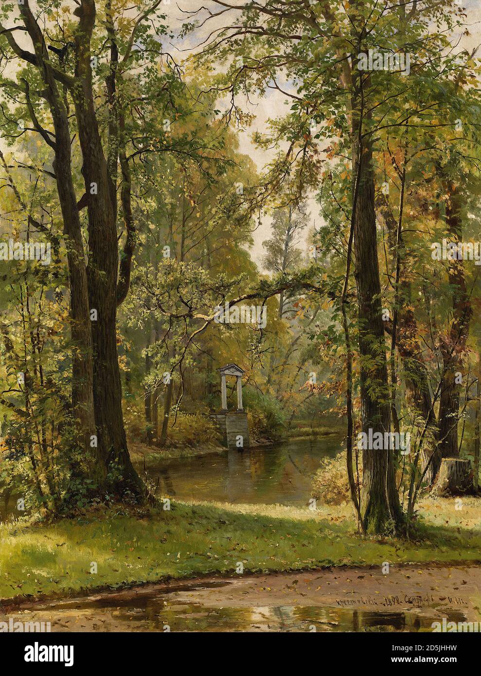 Schischkin Iwan - Herbst auf Krestowski Insel - Russische Schule - 19. Jahrhundert Stockfoto