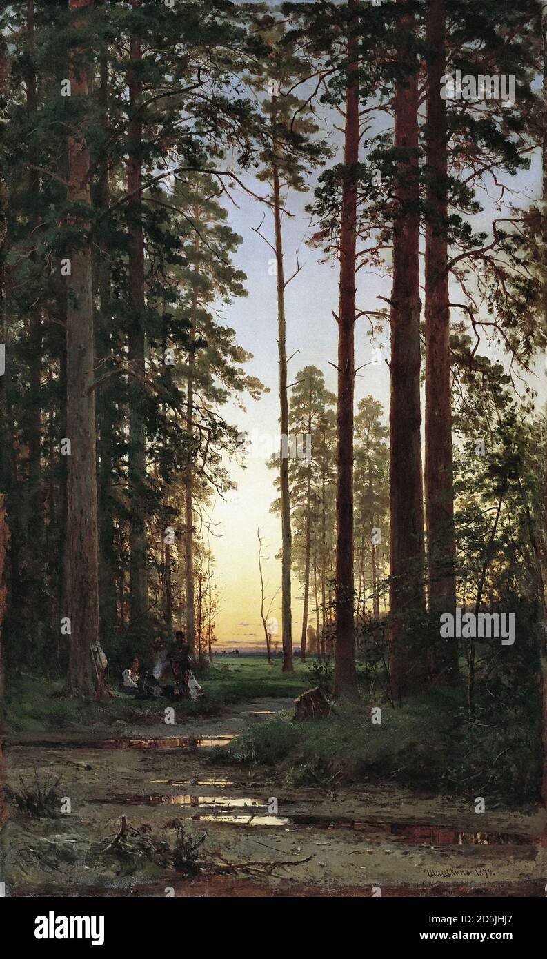 Schischkin Iwan - Waldrund 1 - Russisch Schule - 19. Jahrhundert Stockfoto