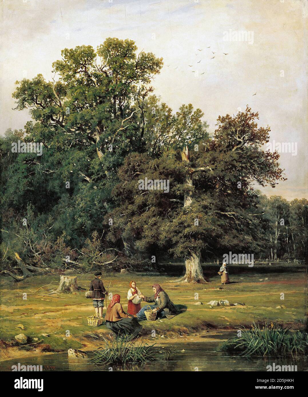 Shishkin Ivan - Pilze Sammeln 2 - Russische Schule - 19. Jahrhundert Stockfoto