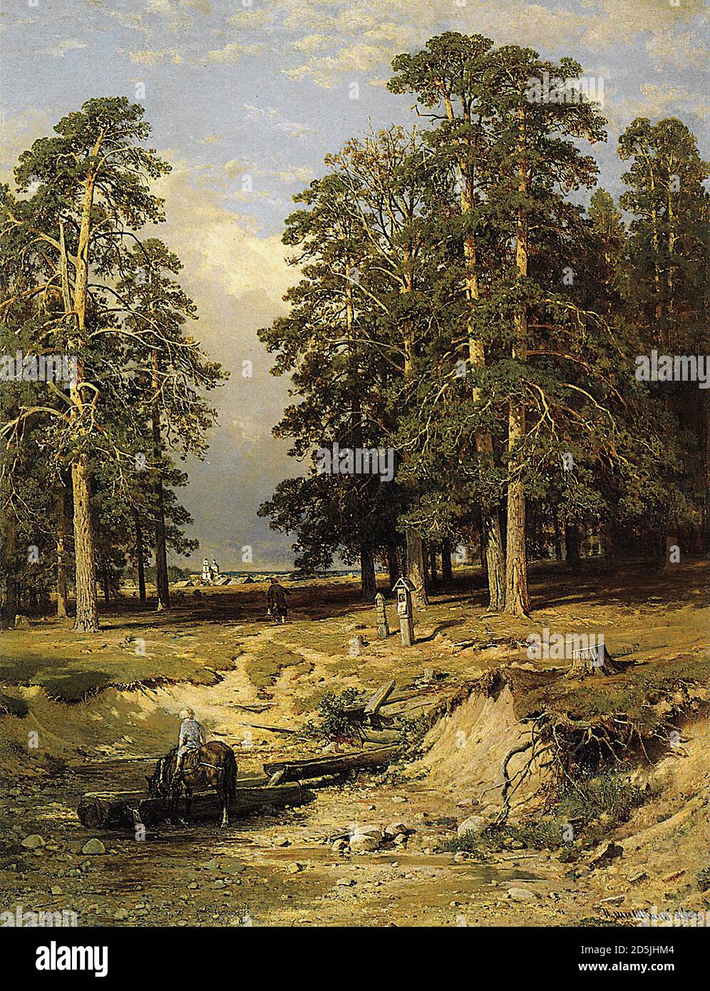 Shishkin Ivan - Heilige Quelle bei Jelabuga - Russische Schule - 19. Jahrhundert Stockfoto