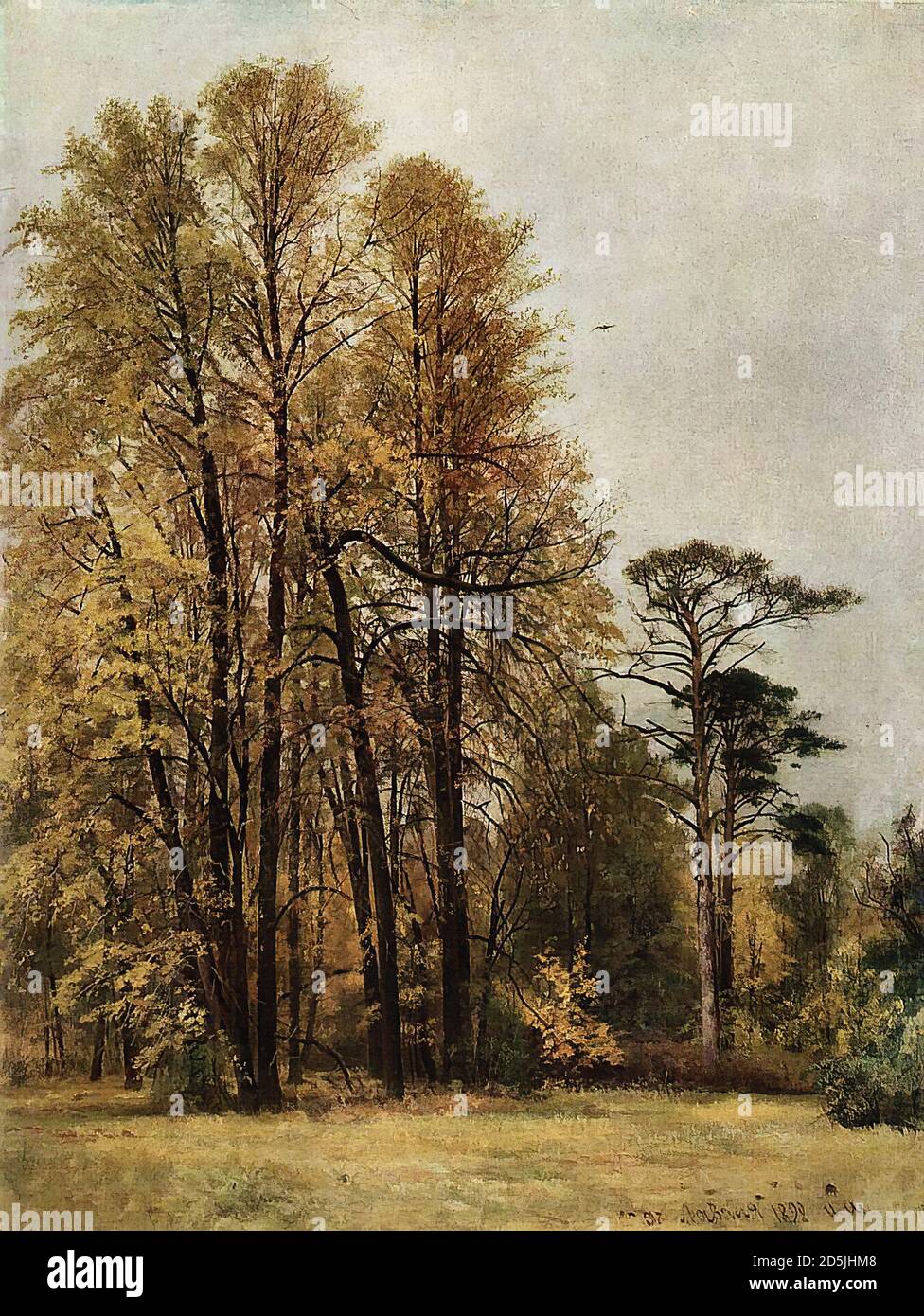 Shishkin Ivan - Herfst 2 - Russische Schule - 19 Jahrhundert Stockfoto