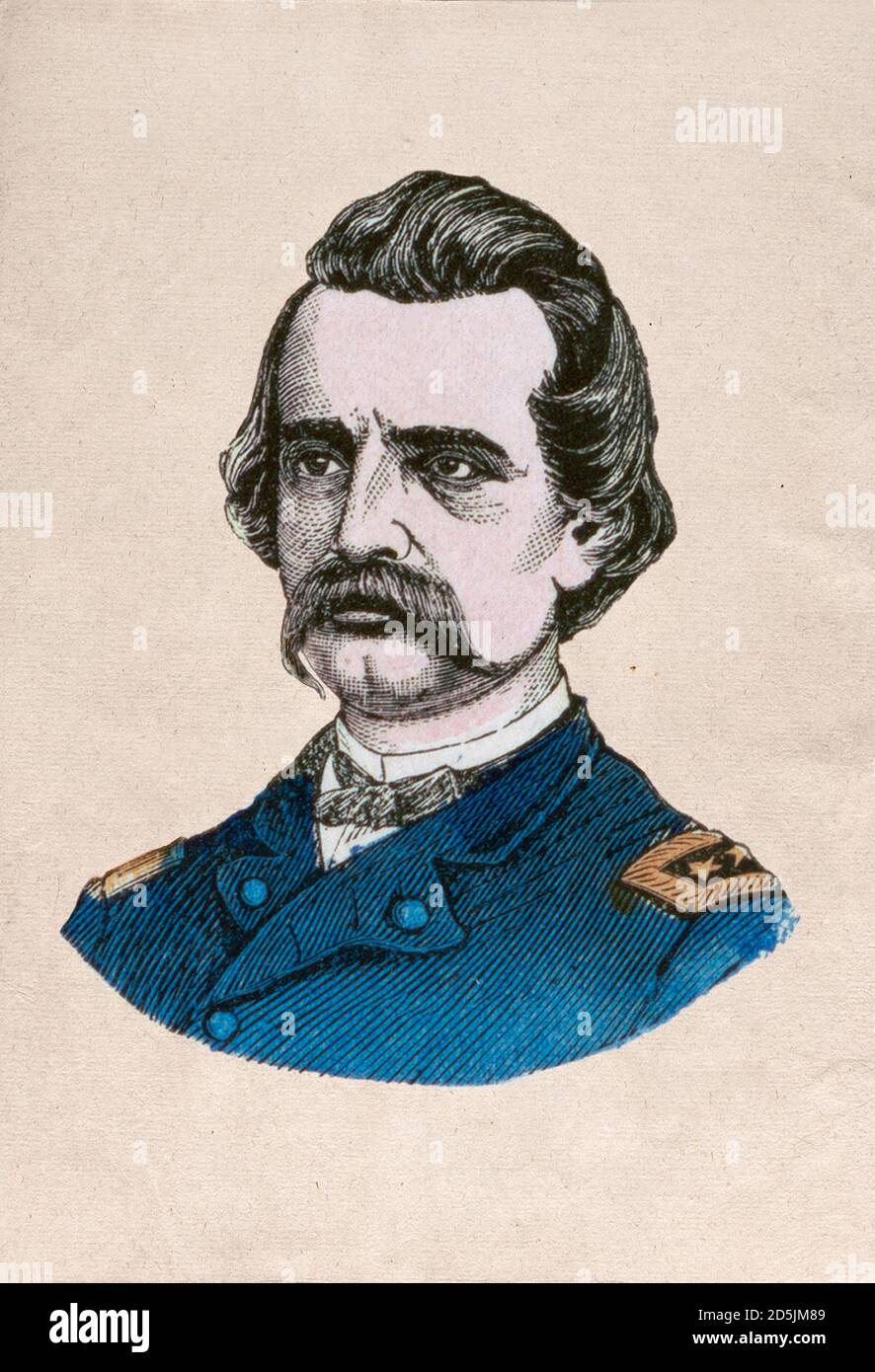 Porträt von General Logan. John Alexander Logan (1826 – 1886) war ein amerikanischer Soldat und Politiker. Er diente im mexikanisch-amerikanischen Krieg und war ein Stockfoto