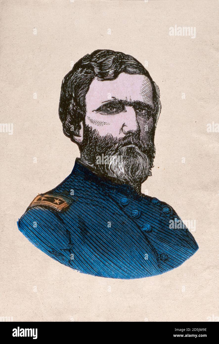 Porträt von General George Thomas. George Henry Thomas (1816 – 1870) war ein Offizier der US-Armee und ein General der Union während der American Civil Wa Stockfoto