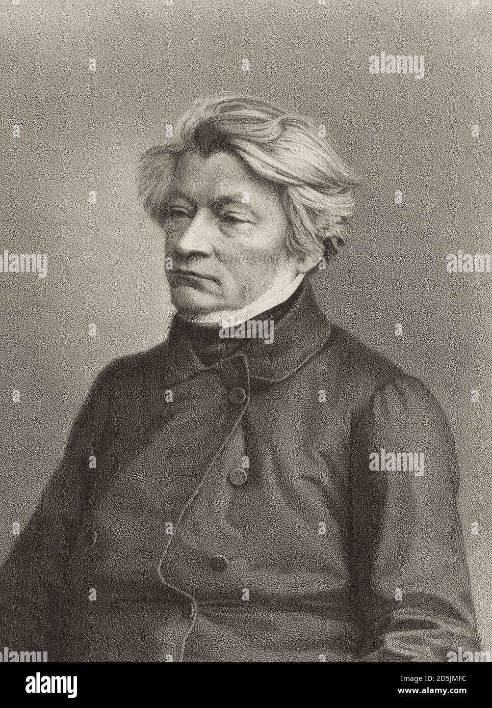 Antiquitätenfoto von Adam Bernard Mickiewicz (1798 – 1855) war ein polnischer Dichter, Dramatiker, Essayist, Publizist, Übersetzer, Professor für slawische Literatur Stockfoto