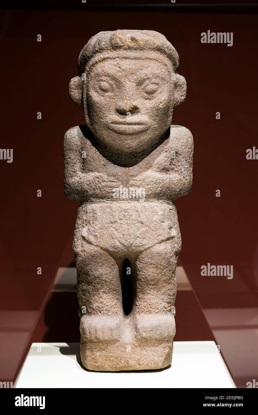 Monolith des Menschen, Pukara Kultur, Präkolumbian, "National Museum of Archaeology, Anthropology and History of Peru", Lima, Peru, Südamerika Stockfoto
