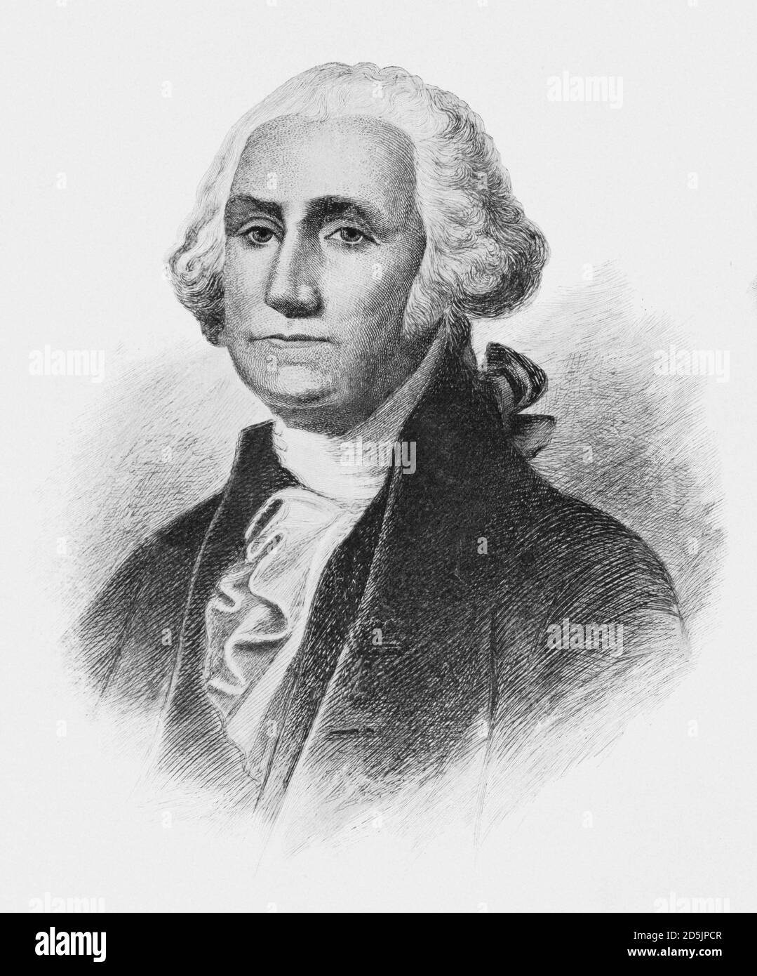 Porträt von Präsident George Washington. George Washington (1732 – 1799) war ein amerikanischer politischer Führer, Militärgeneral, Staatsmann und Gründer f Stockfoto