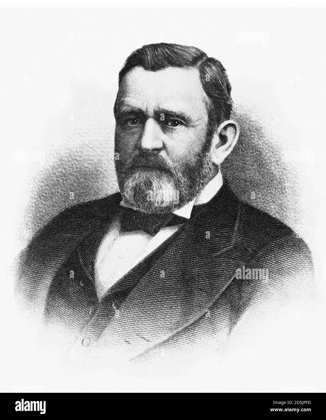 Porträt von Präsident Ulysses S. Grant. Ulysses S. Grant (1822 – 1885) war ein amerikanischer Soldat und Politiker, der als 18. Präsident der diente Stockfoto