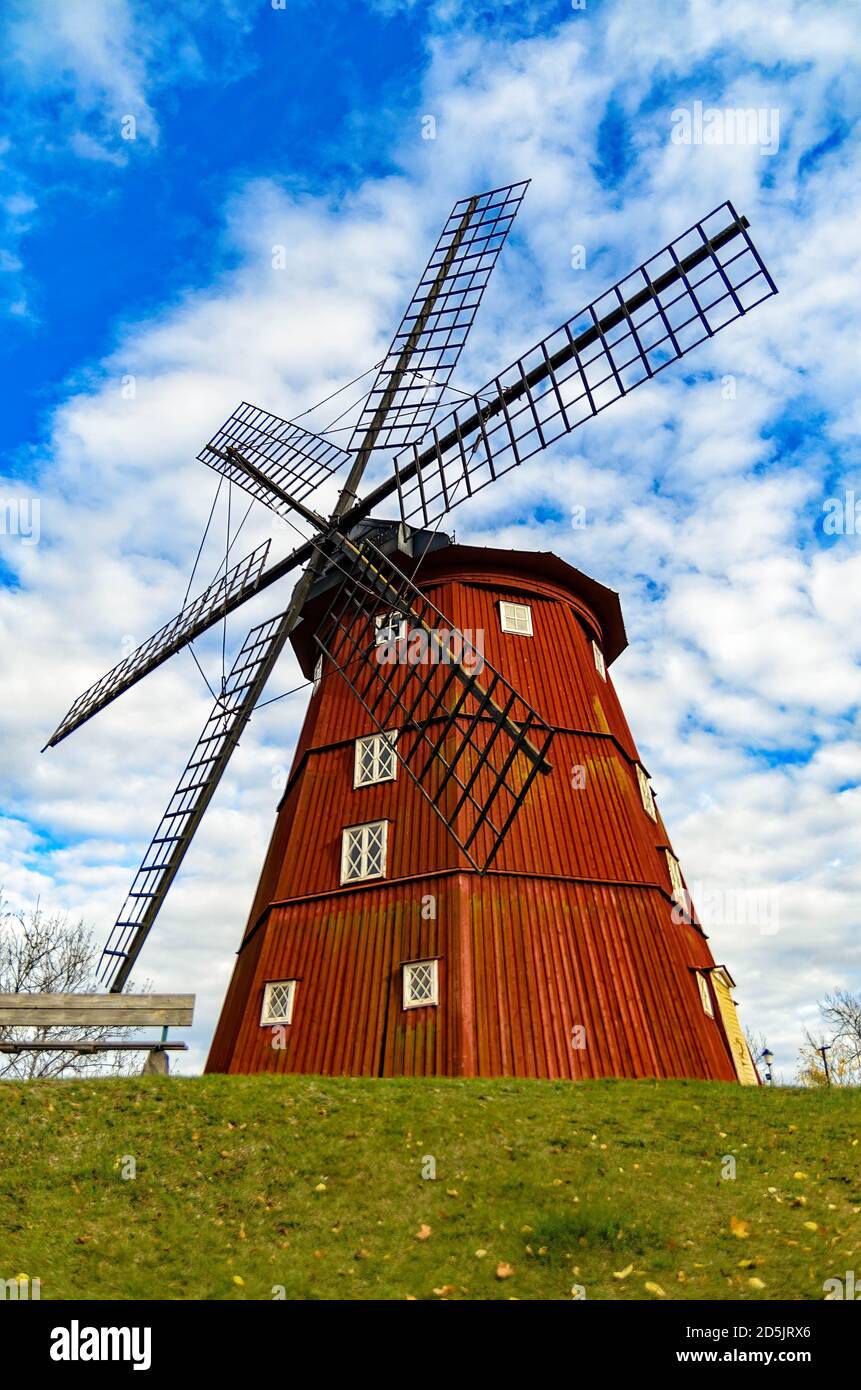 Die alte Windmühle auf Kvarnberget Stockfoto
