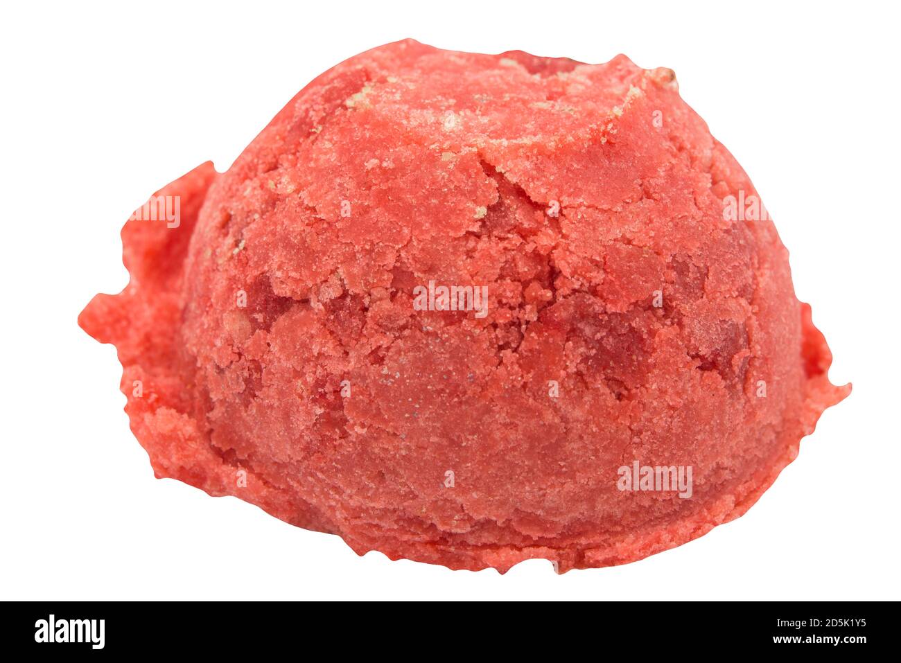 Eis von Kirsche weiß backgroun Stockfoto