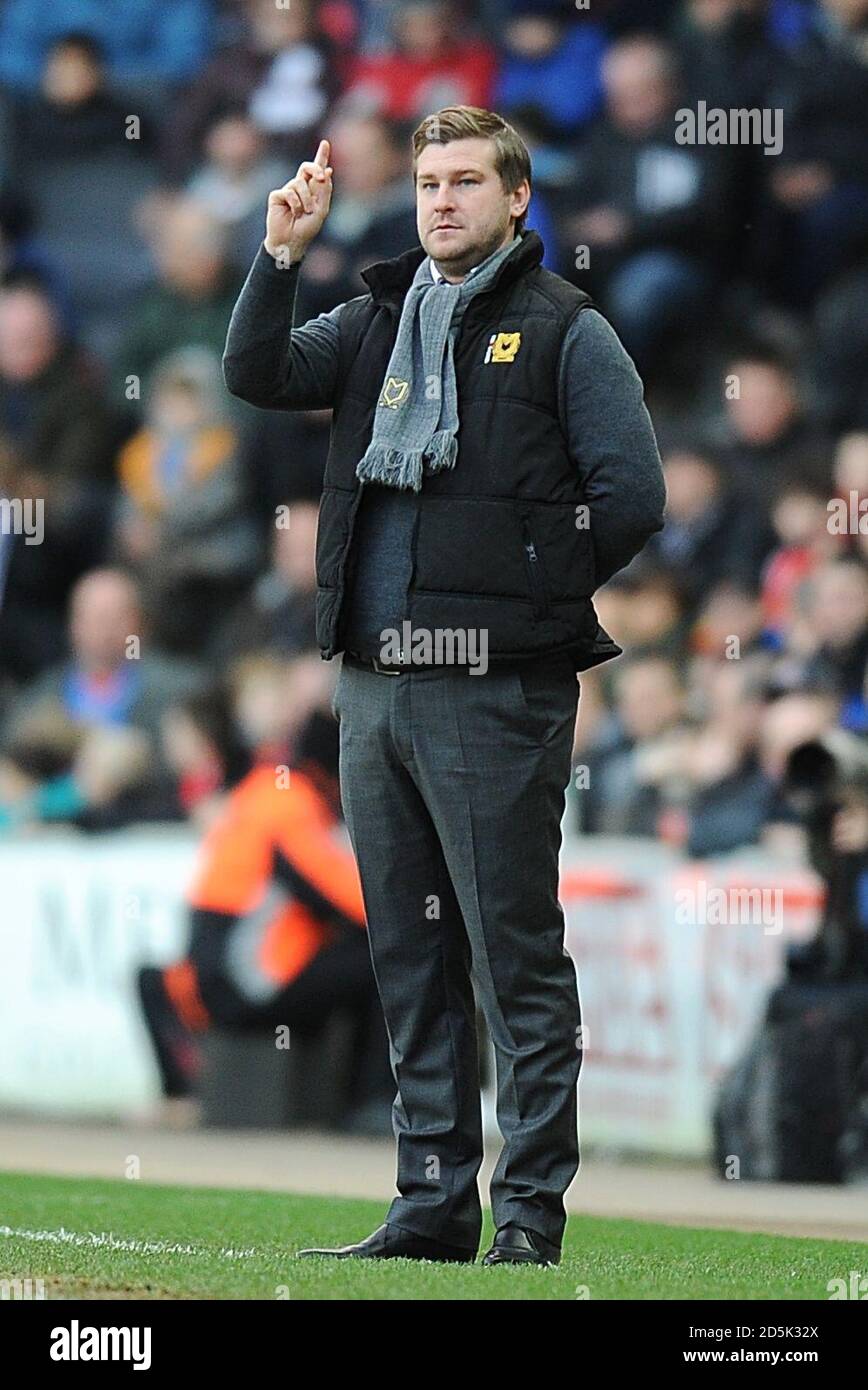 Karl Robinson, Milton Keynes Dons Manager Stockfoto