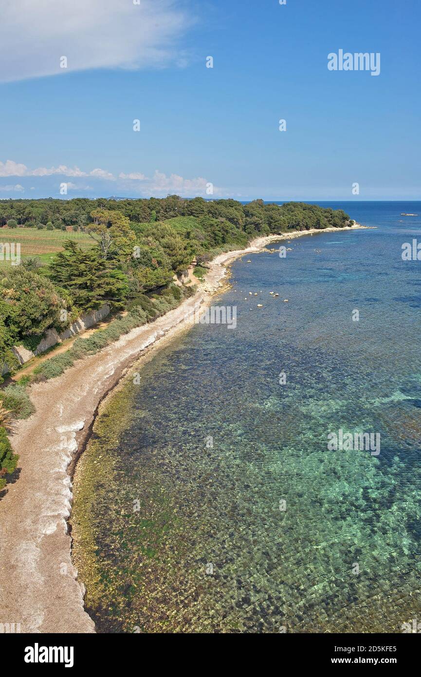 Insel 'Ile Saint-Honorat', auf den Lerins Inseln Stockfoto