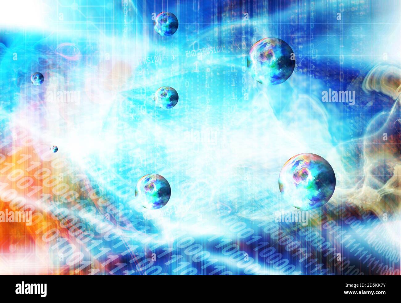 Quantencomputing und Qubit-Konzept Stockfoto