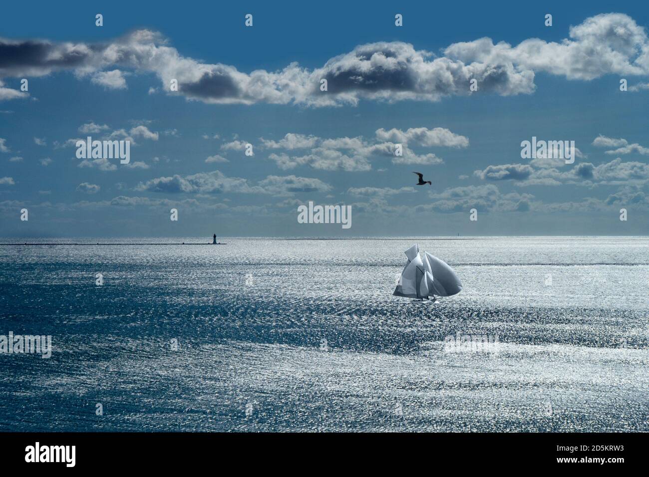 Segeln auf dem Plymouth Sound, Freizeit, Fluchtkonzept Stockfoto