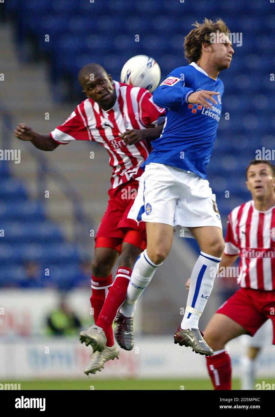 Gareth Williams von Leicester City und Stoke City's Junior Stockfoto