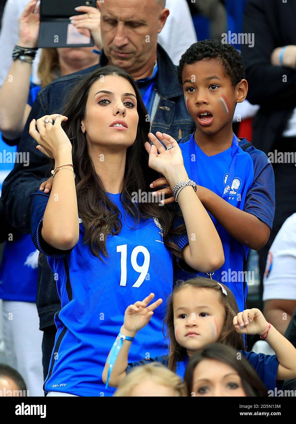 Ludivine Sagna in den Tribünen Stockfoto