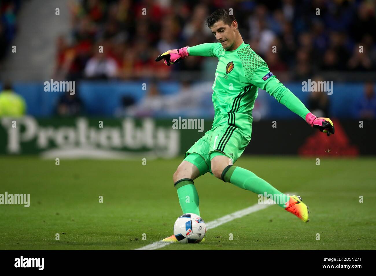 Belgischer Torwart Thibault Courtois Stockfoto