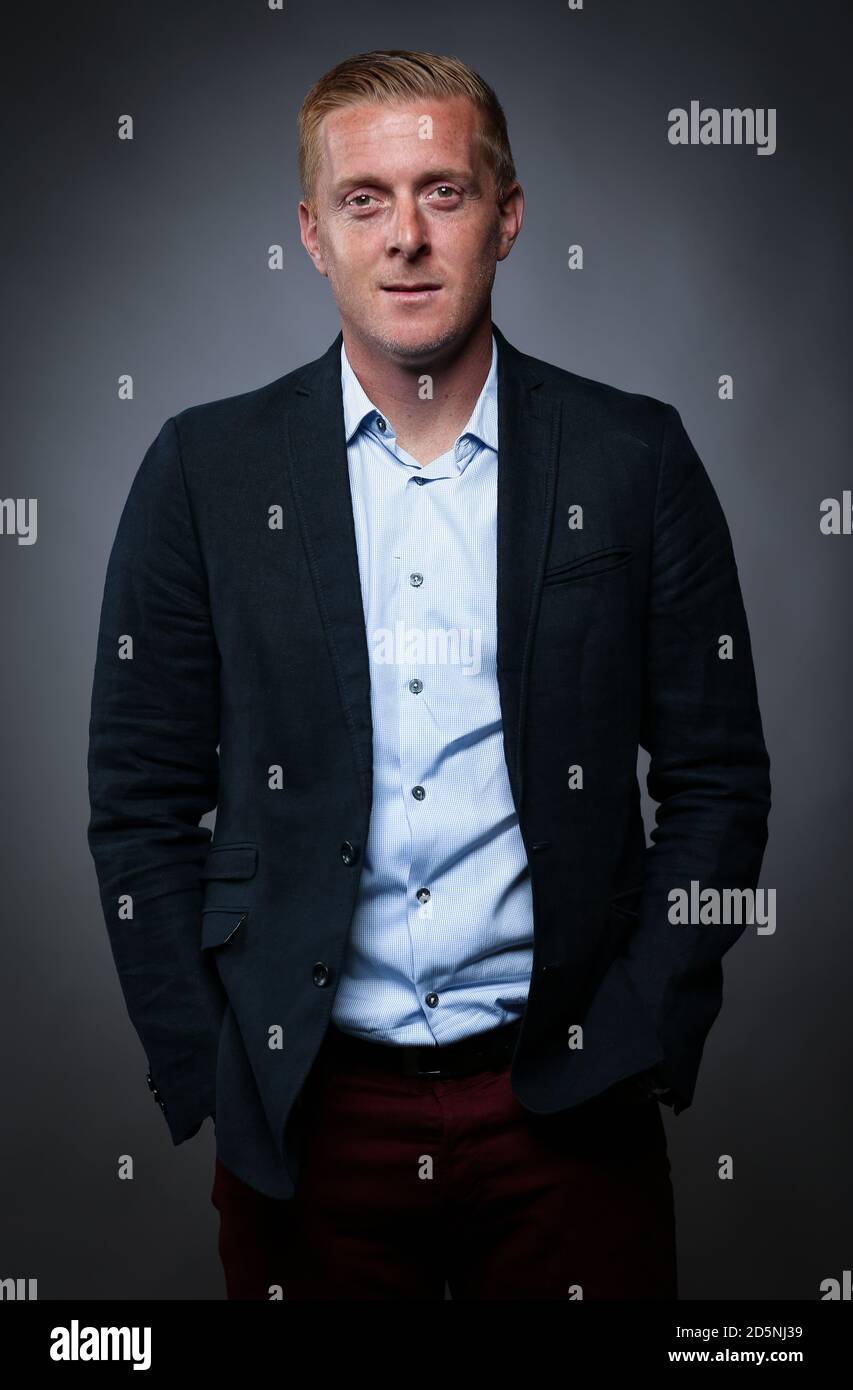 Leeds United Manager Garry Monk während des EFL Managers Feature Schießen Stockfoto