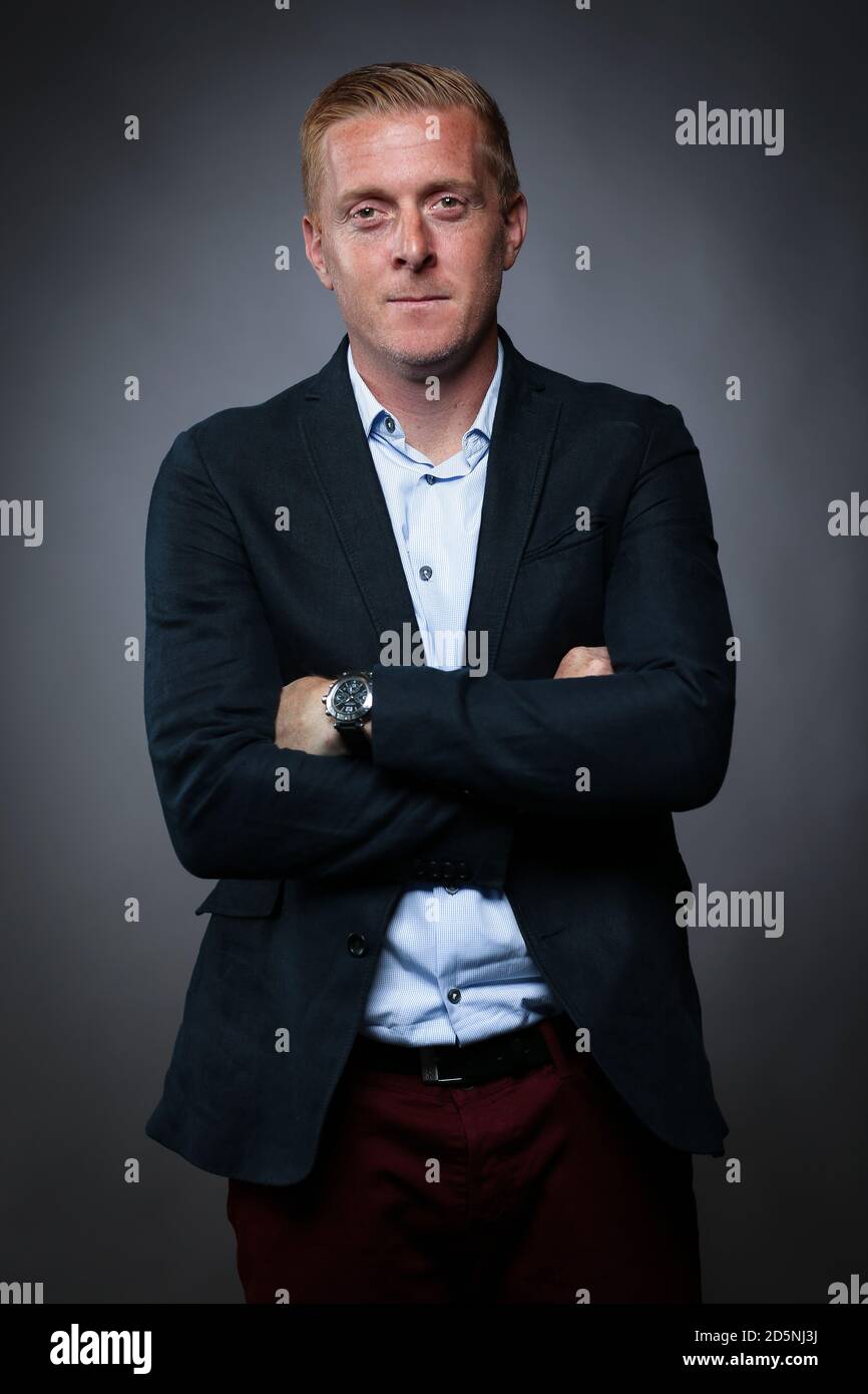 Leeds United Manager Garry Monk während des EFL Managers Feature Schießen Stockfoto