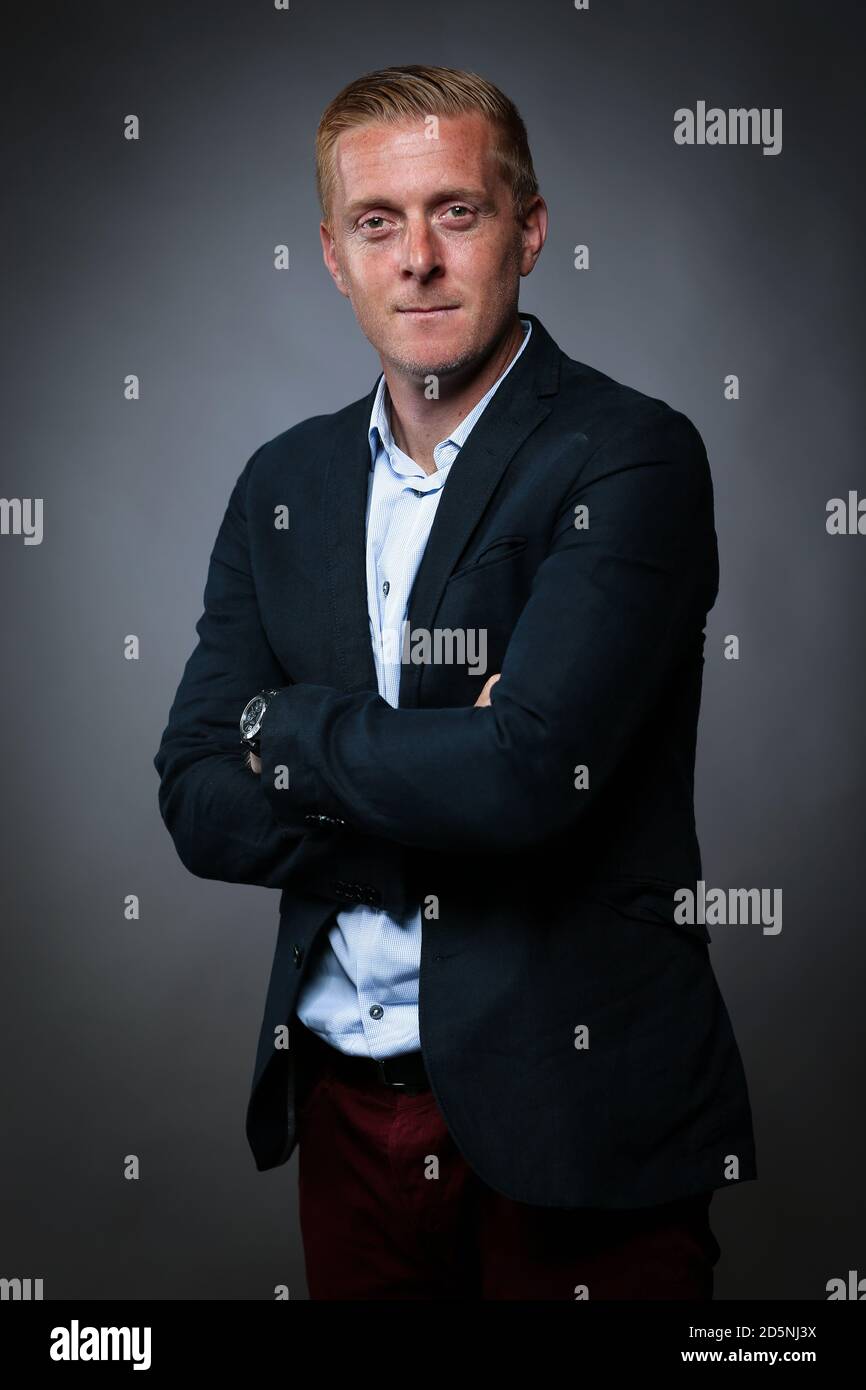 Leeds United Manager Garry Monk während des EFL Managers Feature Schießen Stockfoto