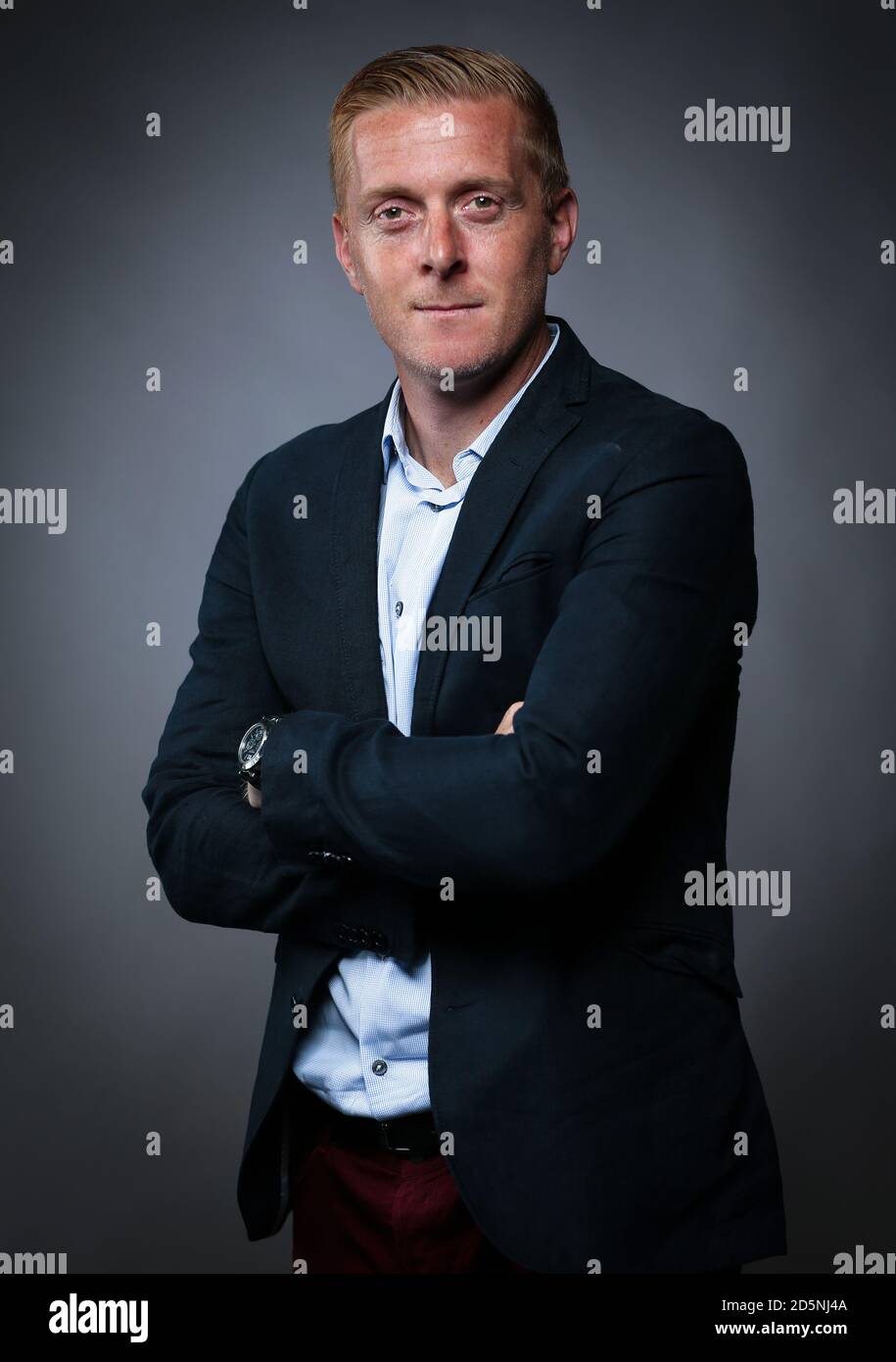 Leeds United Manager Garry Monk während des EFL Managers Feature Schießen Stockfoto