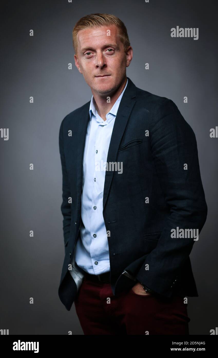 Leeds United Manager Garry Monk während des EFL Managers Feature Schießen Stockfoto
