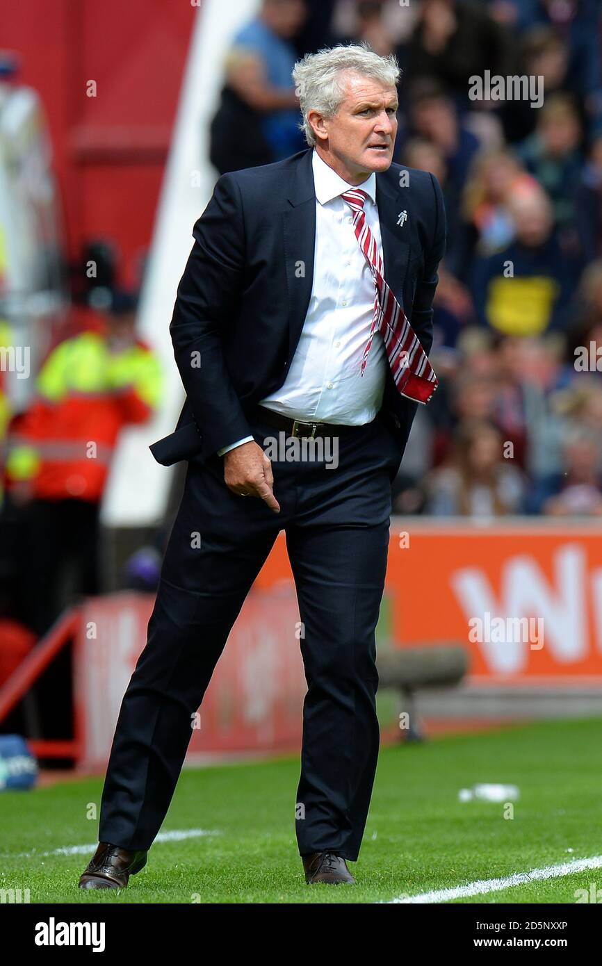 Stoke City-Manager Mark Hughes Stockfoto