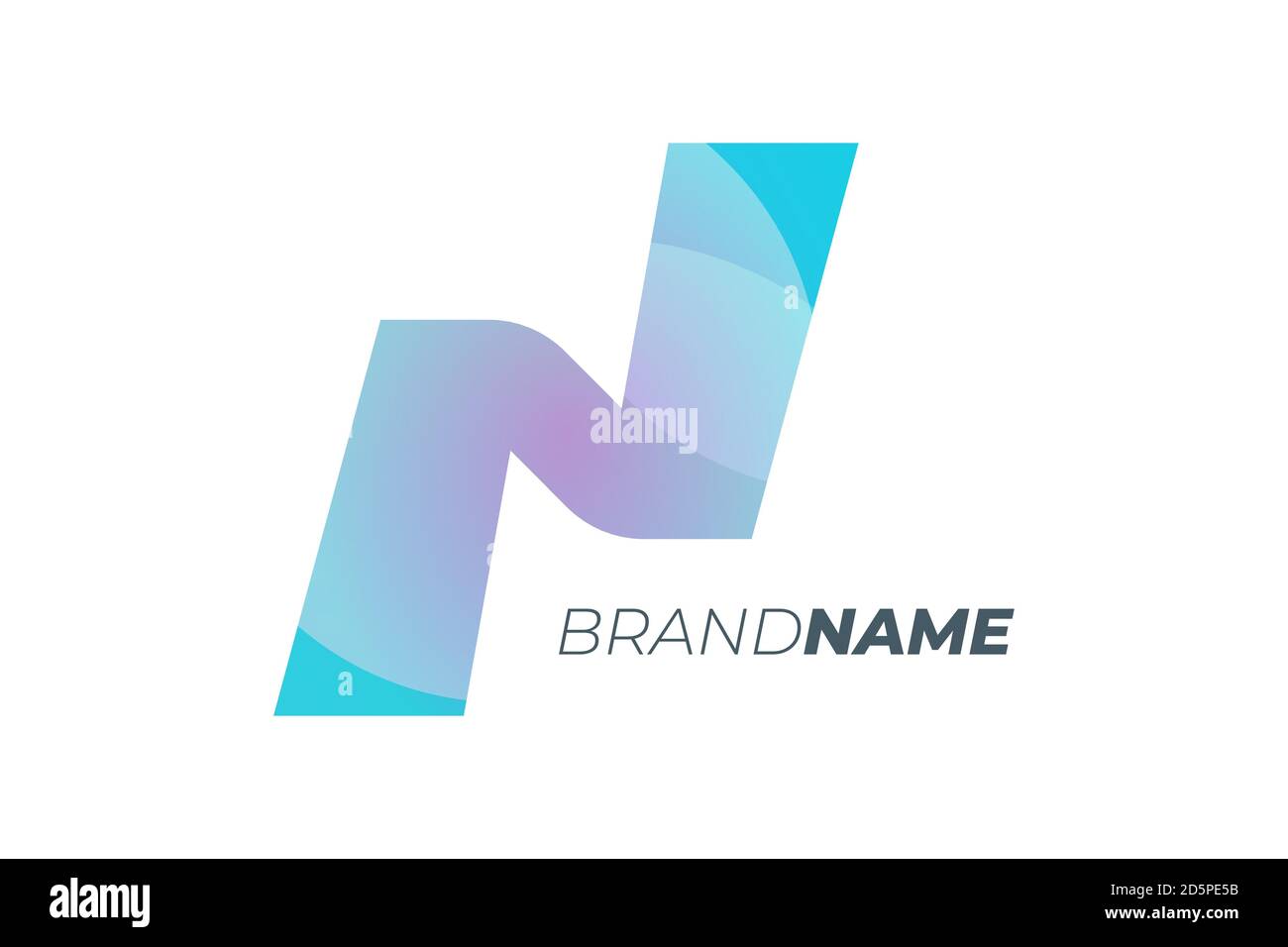 Initial N abstrakt dynamischen Brief für Fortschritt Technologie Business Identität Logo Konzept. Firmenname Kunst Typografie Zeichen Vektor isoliert Logo Design Vorlage Illustration Stock Vektor