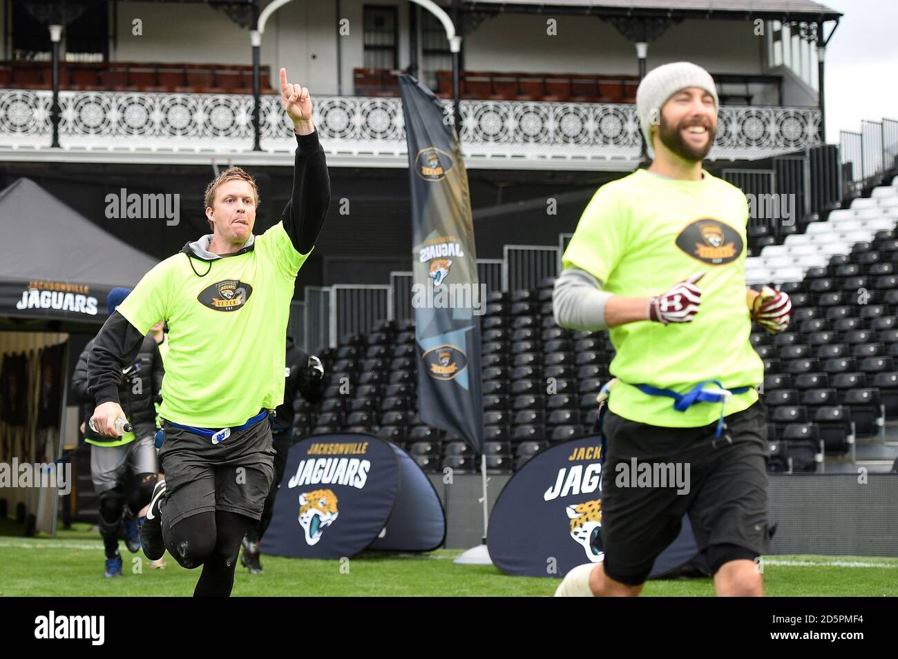 Champions London Ex - Spieler beim Jaguars Se7ens Cup im Craven Cottage, London. Stockfoto