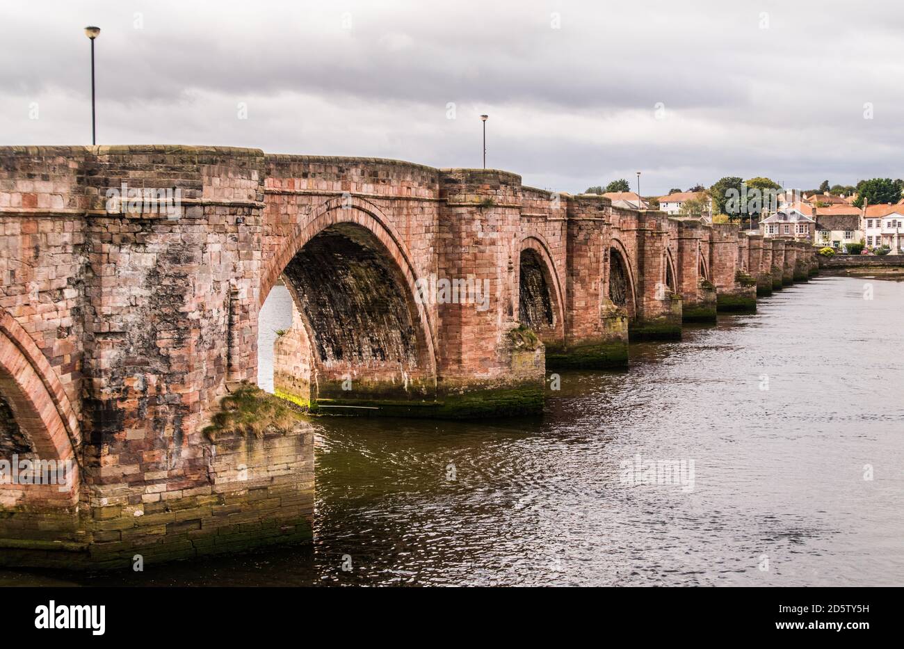 Brücke über den Fluss Tweed bei Berwick upon Tweed Stockfoto