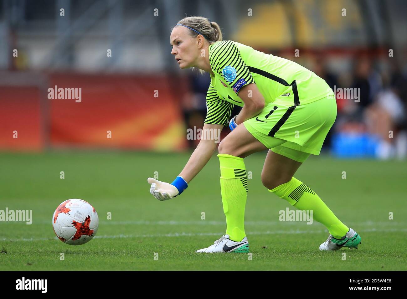 Norwegens Torhüterin Ingrid Hjelmseth Stockfoto