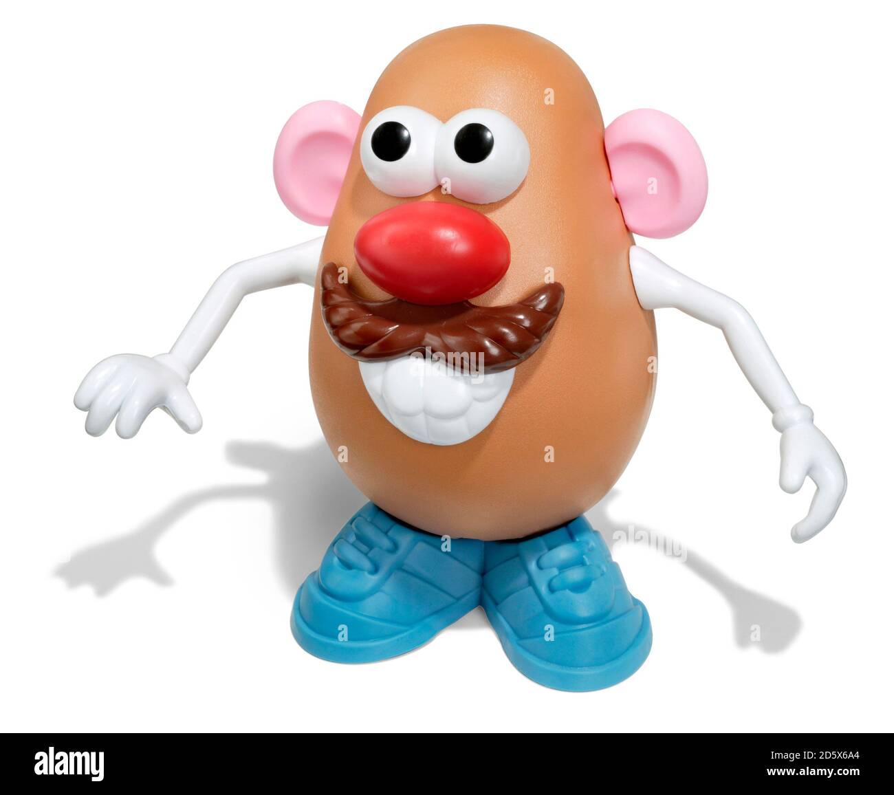 Herr Potato Kopf Spielzeug ohne Hut auf einem fotografiert Weißer Hintergrund Stockfoto